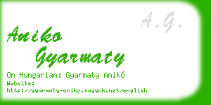 aniko gyarmaty business card